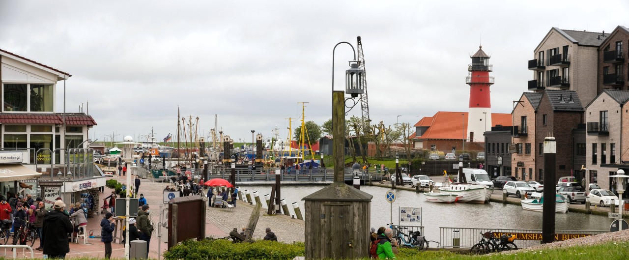 Blick auf den Museumshafen in Büsum.