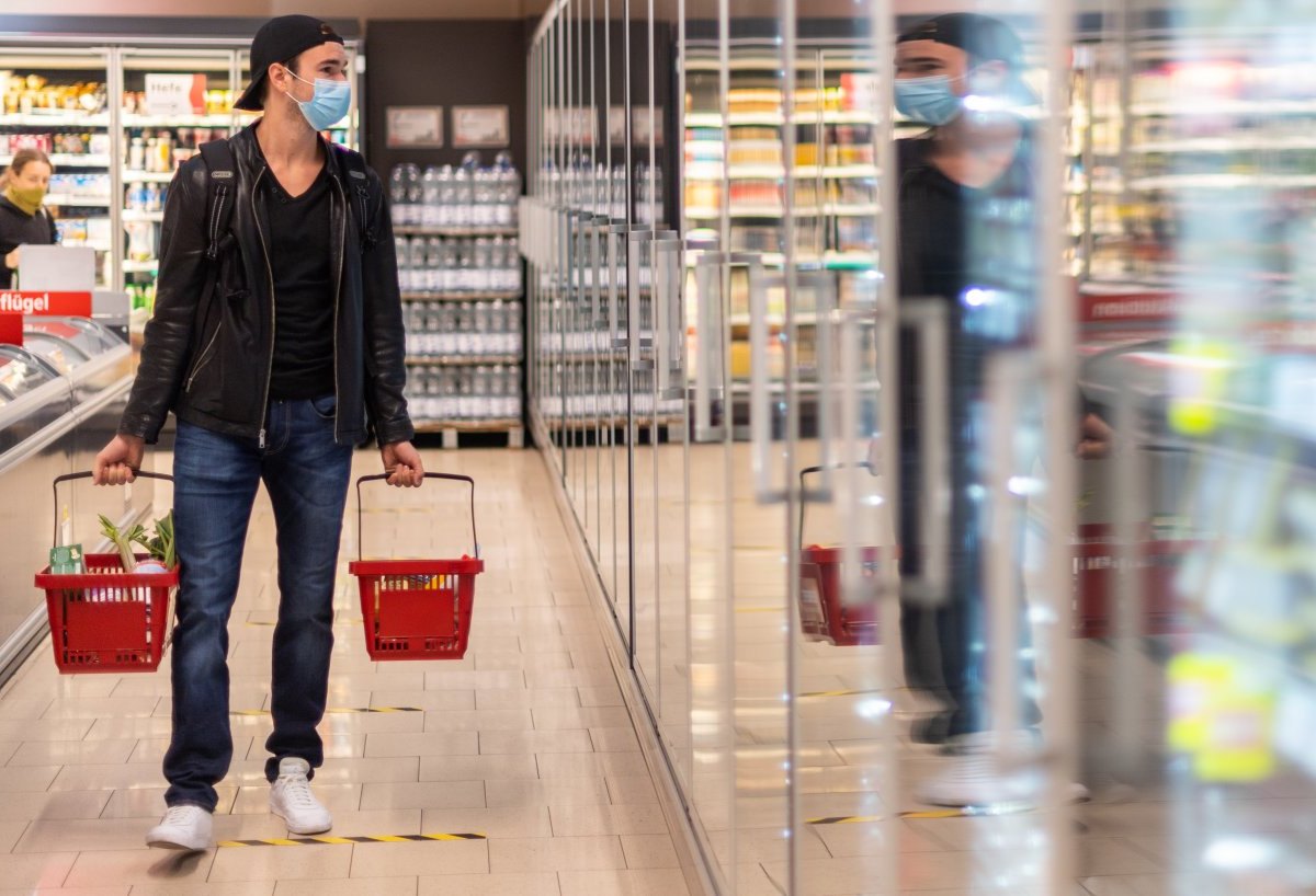 Coronavirus Hamburg Netto Mundschutz Maske
