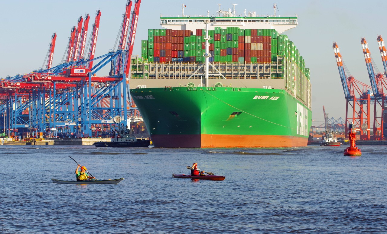 Regelmäßiges Ziel großer Pötte: Der Hamburger Hafen