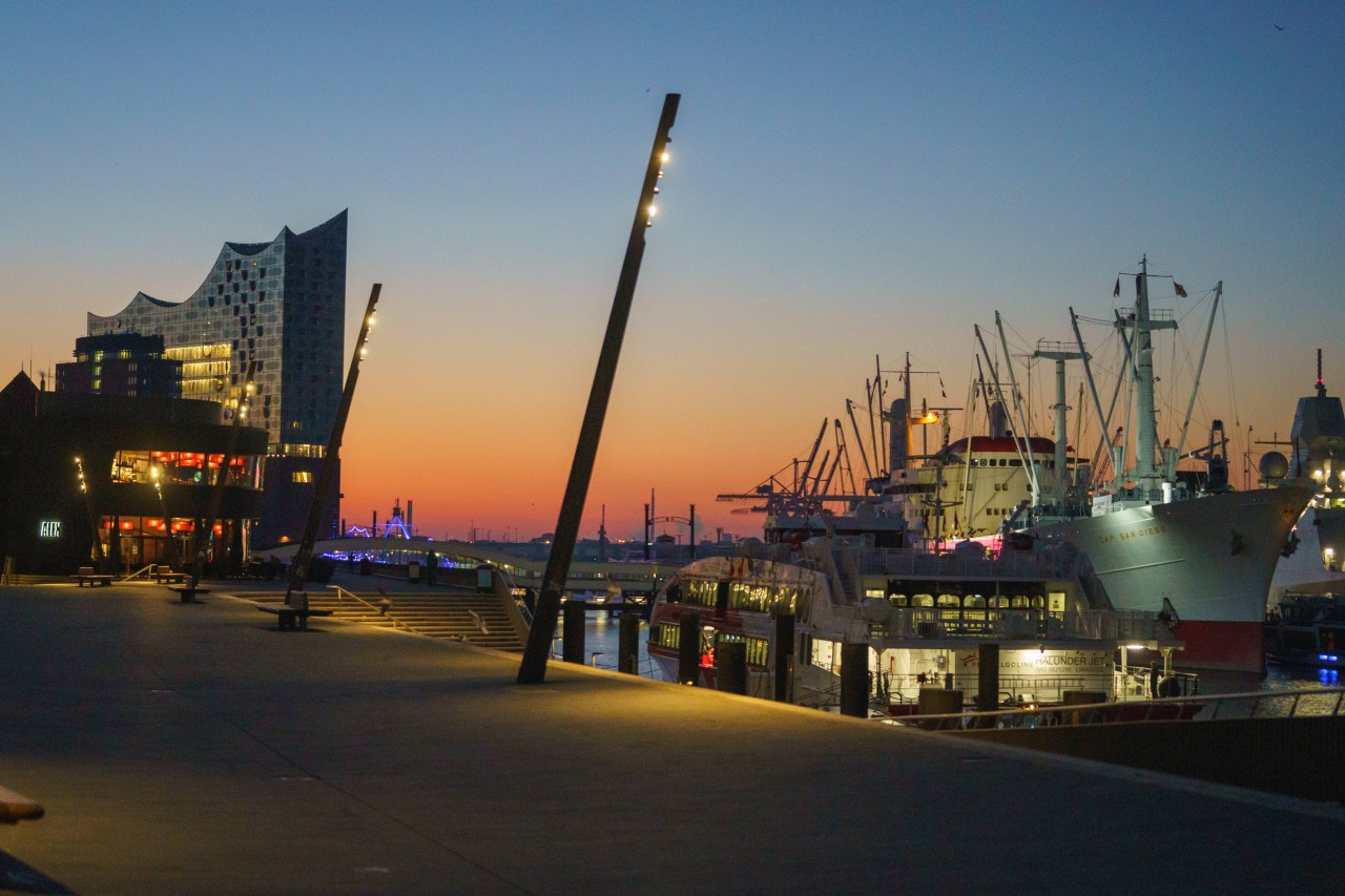 Blick auf die Elbphilharmonie in Hamburg.