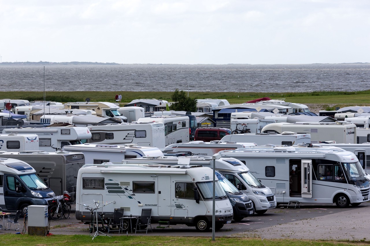 Großer Ansturm auf einem Campingplatz an der Nordsee.