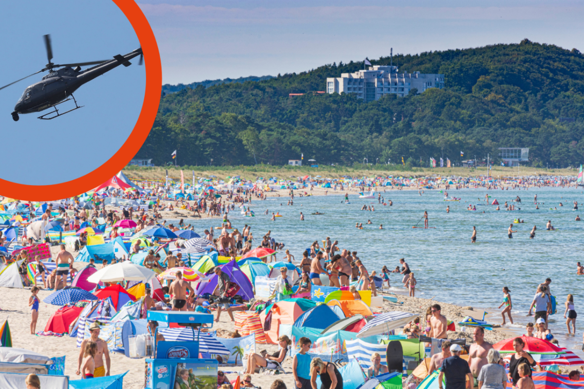 Ostsee Göhren Rügen Wasser Taucher Rettungseinsatz