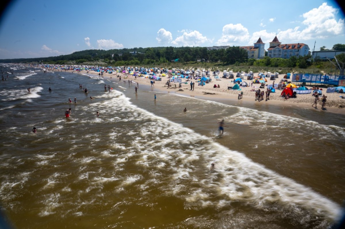 Ostsee Rügen Strand Meer baden Unterströmung DLRG Lebensgefahr Rettungsschwimmer