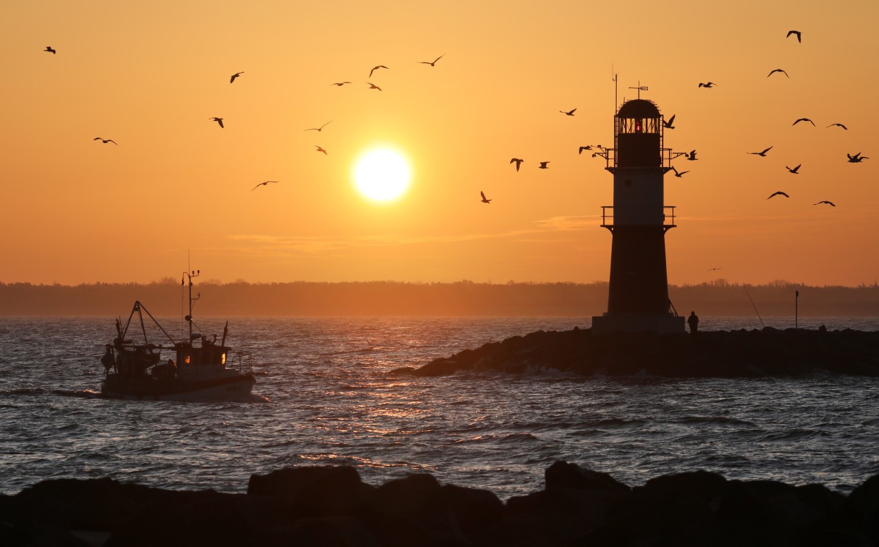 Blick auf die Ostsee von Rostock-Warnemünde aus, nicht weit von hier gab es den Fund.