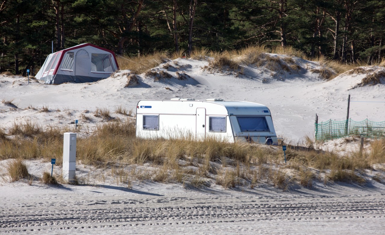 Ein Wohnmobil auf Rügen.