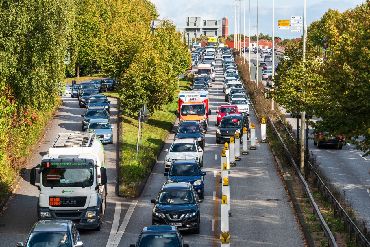 Stau ist man auf der B76 in Kiel gewöhnt. 