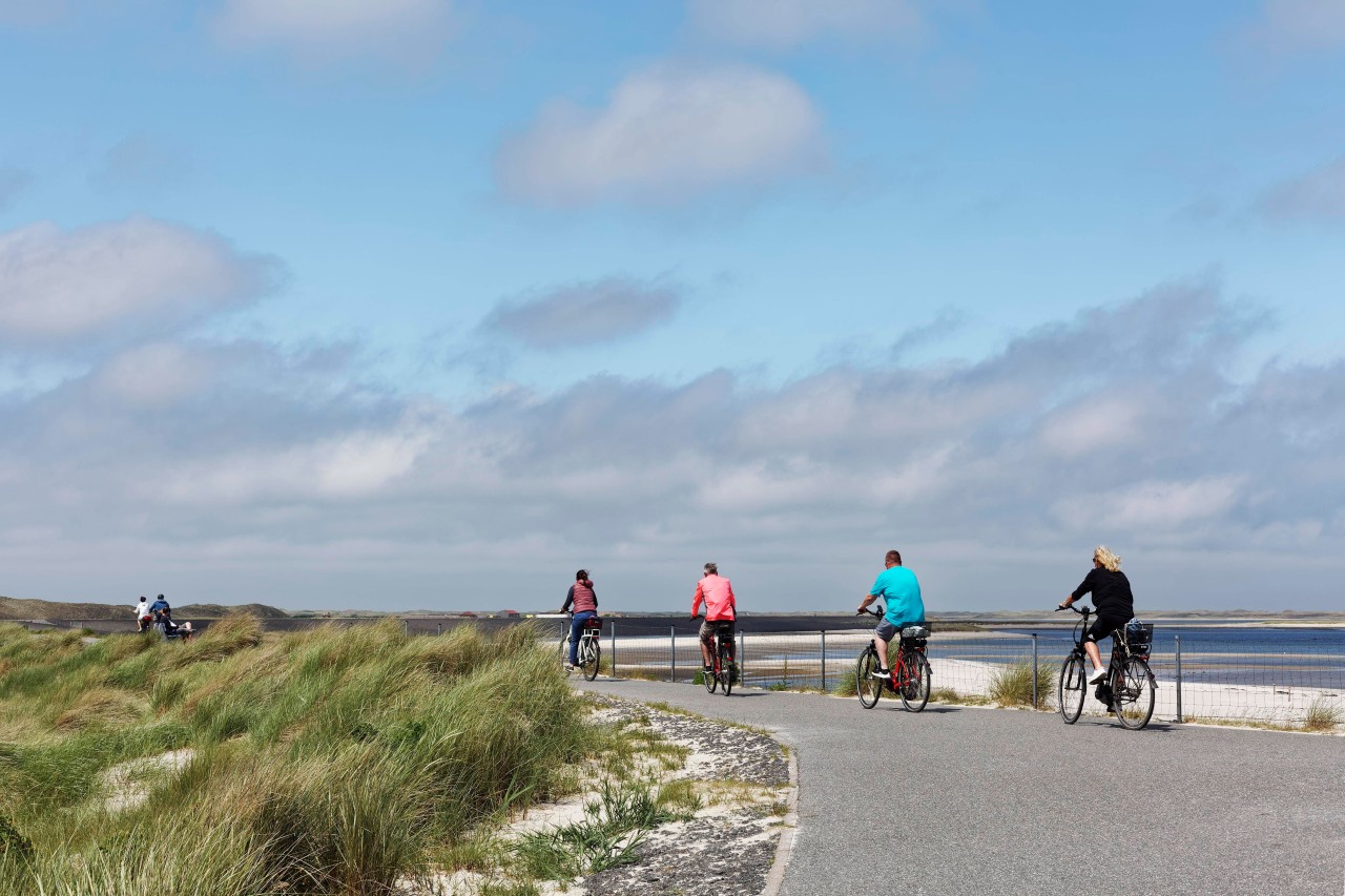 Fahrradfahrer auf Sylt.