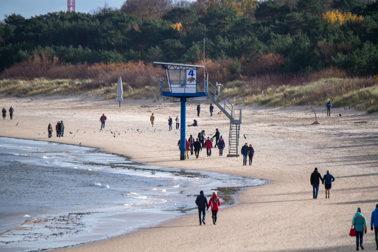 Usedom-Besucher im Herbst.