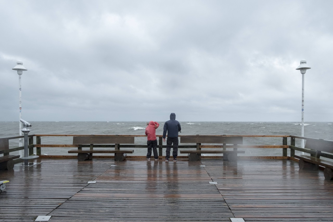 Regenwetter und grauer Himmel auf Usedom.