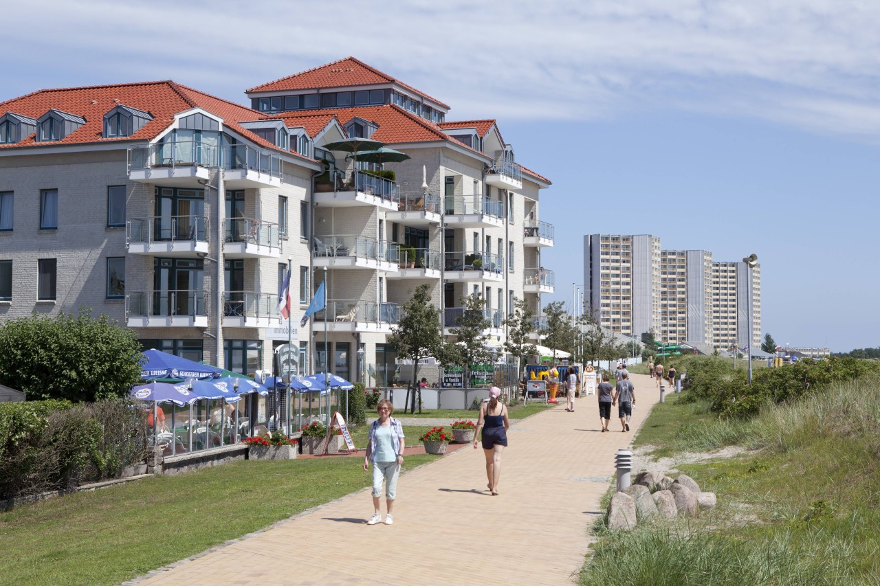 Strandpromenade am Südstrand auf Fehmarn.