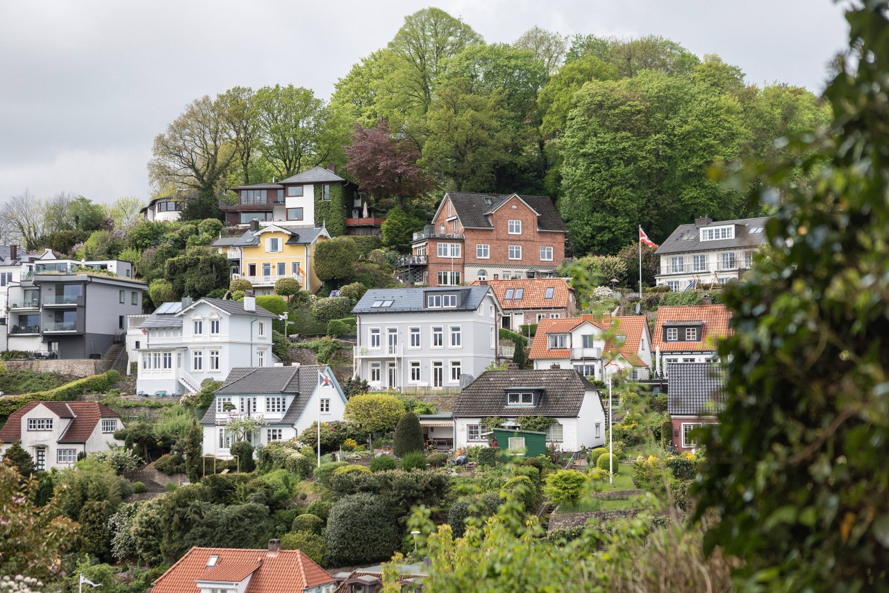 Das Treppenviertel am Suellberg (74 Meter) in Hamburg-Blankenese 