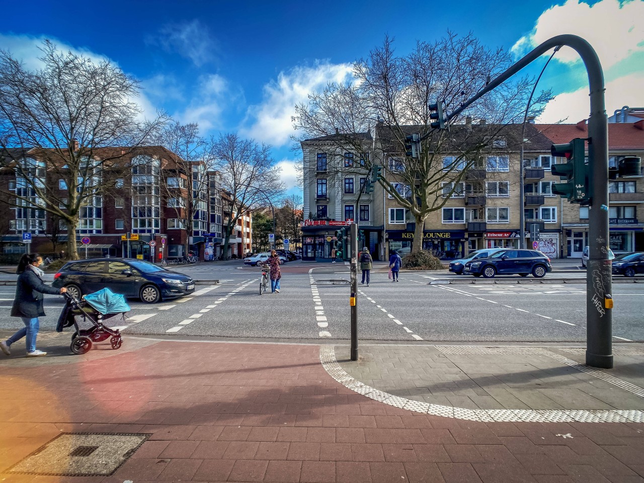 Eine Straße in Hamburg-Eimsbüttel.