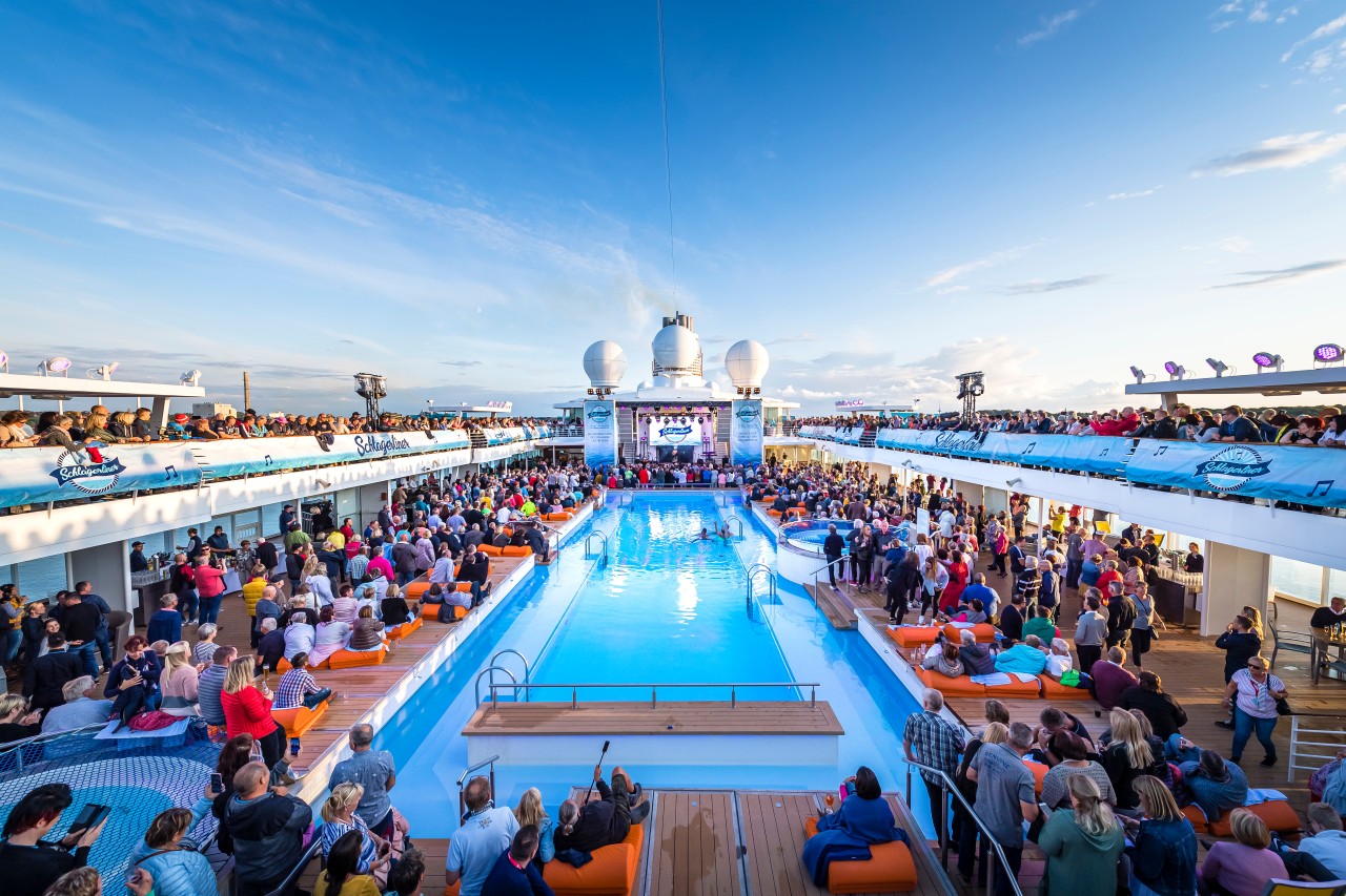 Das Deck auf „Mein Schiff“ bei der letzten Party.