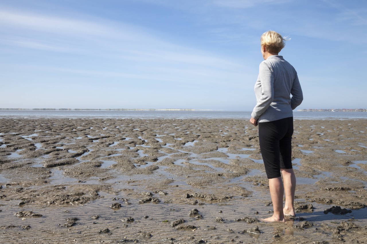 Dramatische Situation für eine Frau an der Nordsee (Symbolbild).