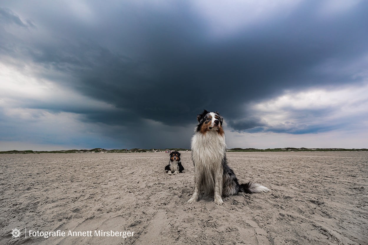 Über Sankt Peter-Ording brauchte sich ein heftiges Unwetter zusammen. 