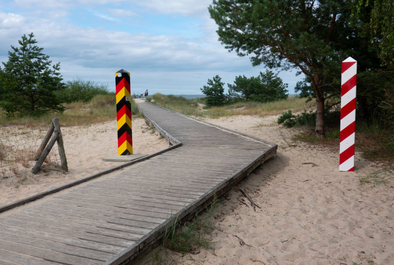 Grenzanlage zwischen Ahlbeck und Swinemünde auf Usedom