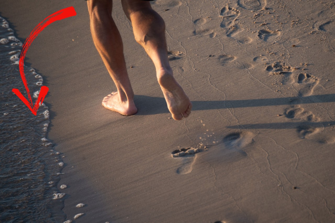 So gerne hätte der Mann im Meer gebadet – doch es kam anders. 