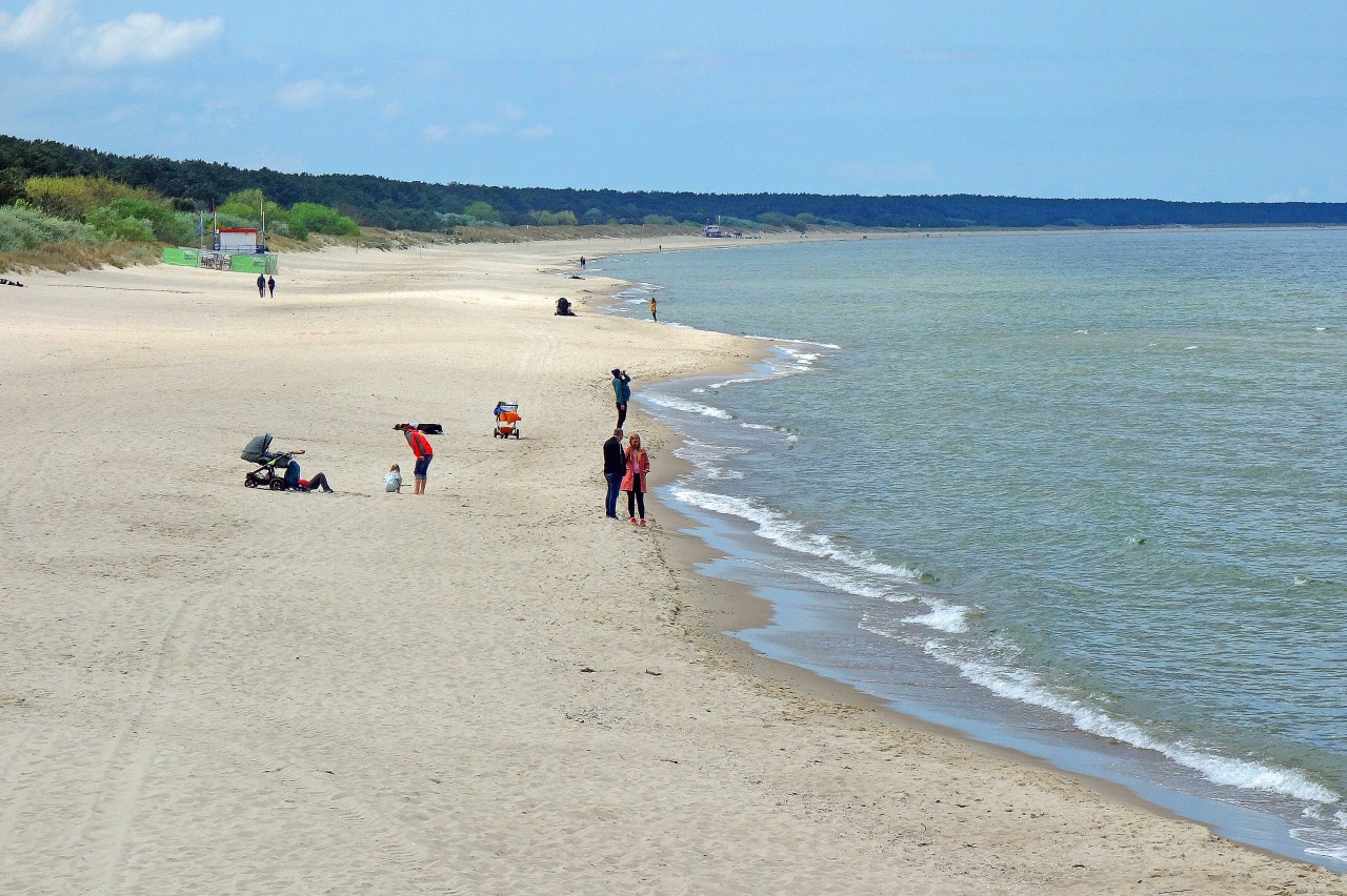 An manchen Stränden ist es aktuell sogar noch leerer als hier in Zinnowitz auf Usedom.