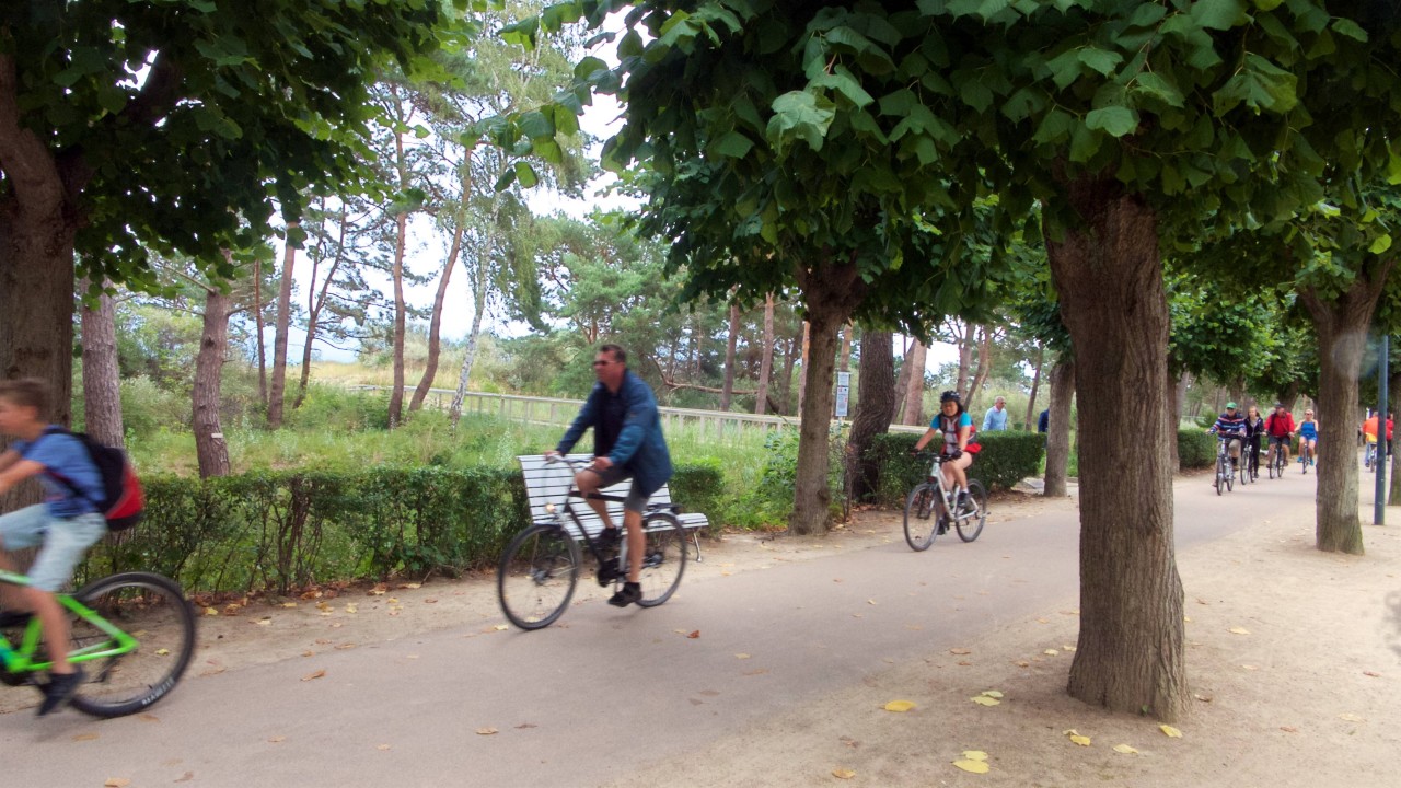 Radfahrer auf Usedom.