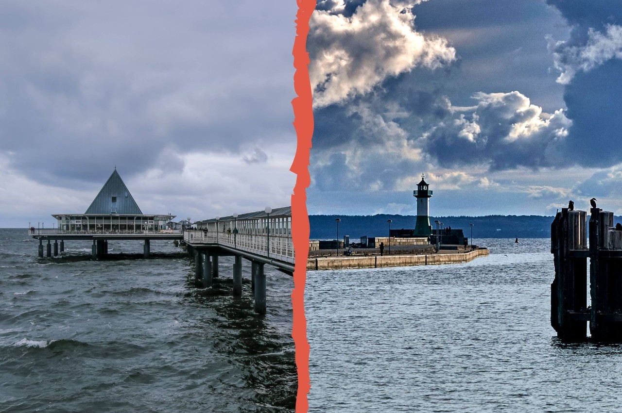 Die Ostsee-Inseln Usedom (Heringsdorf, links) und Rügen (Sassnitz, rechts) sind bei Touristen sehr beliebt.  