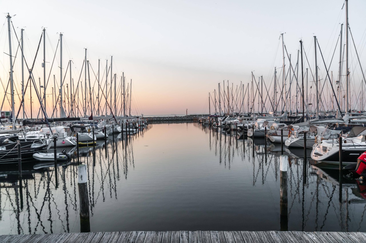 Der Yachthafen in Grömitz in Schleswig-Holstein.