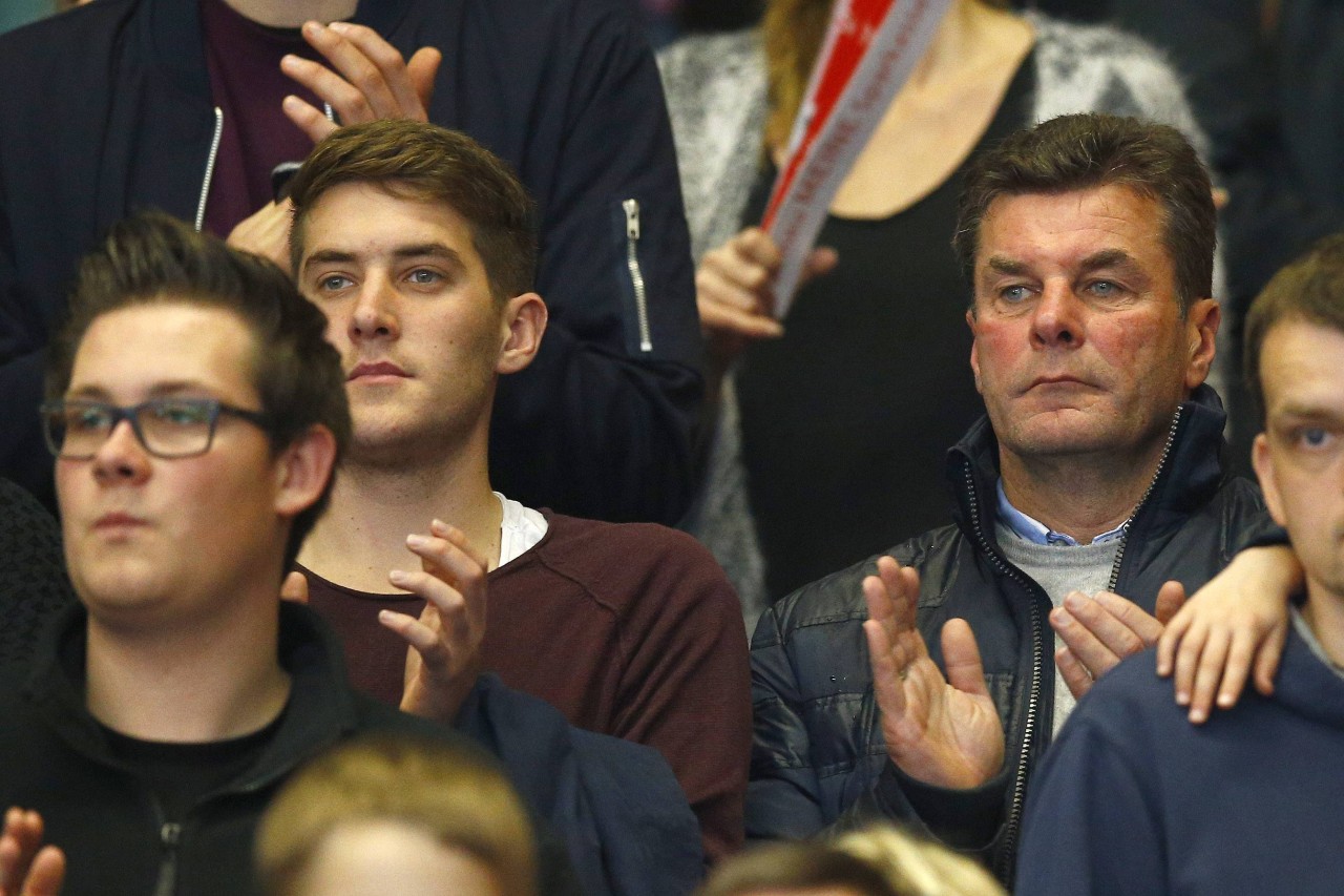 Dieter Hecking (r.) mit Sohn Jonas im Jahr 2015 (Archiv).