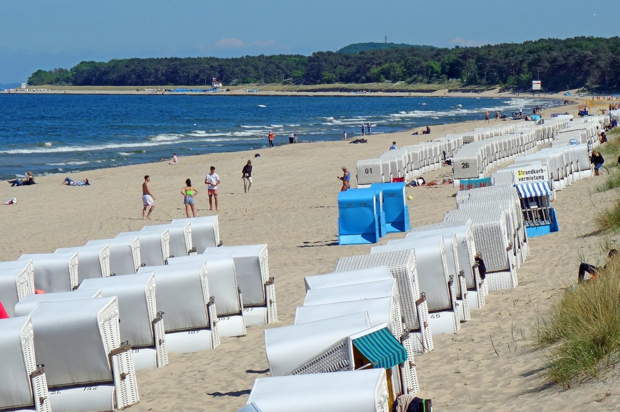 An den Stränden von Usedom war an diesem Wochenende noch nicht viel los. 