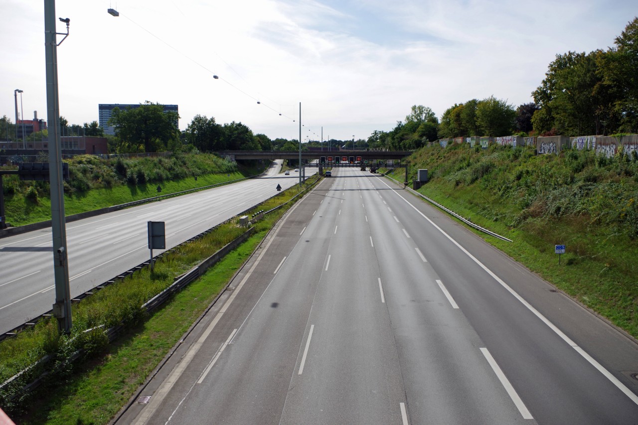 So leer wird es auf der A7 im Abschnitt Hamburg teilweise wieder sein. Grund ist eine Vollsperrung.