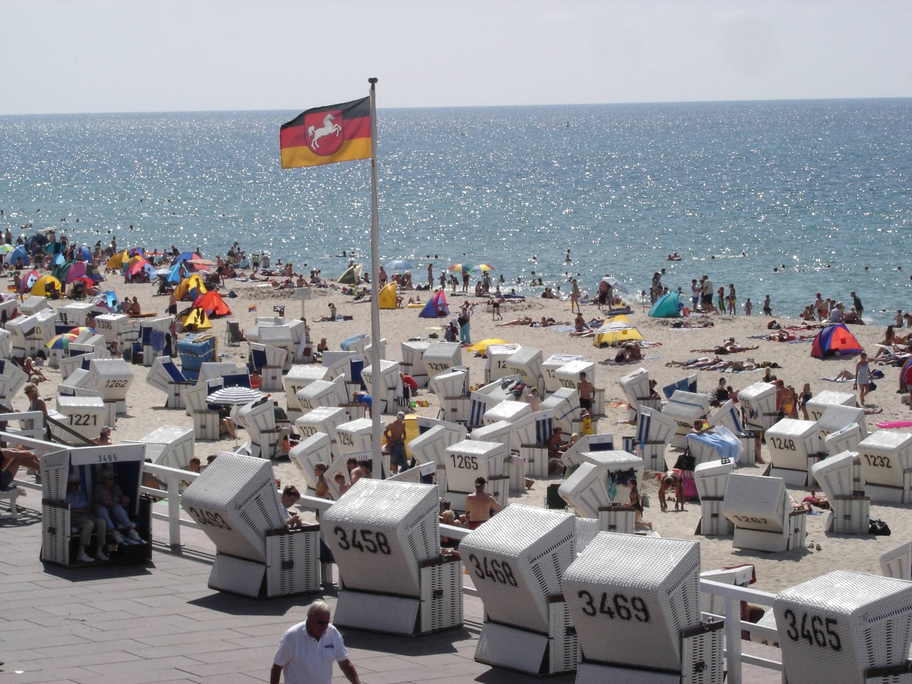 Der Badestrand von Westerland auf Sylt