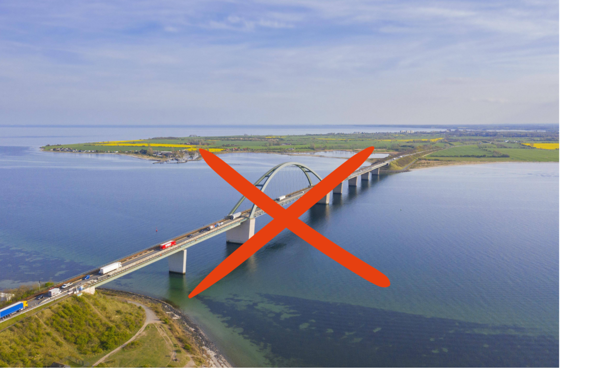 Die Brücke über die Ostsee verbindet Fehmarn mit dem Festland.