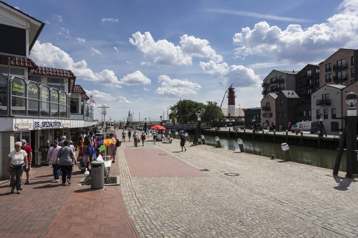 Die Fußgängerzone in Büsum.