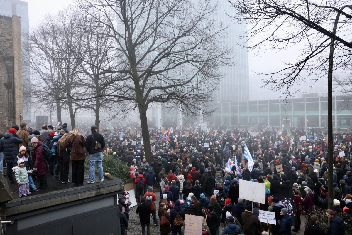 Tausende Menschen demonstrierten in Hamburg gegen Rechts.